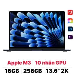 MacBook Air M3 13 inch 2024 8CPU 10GPU 16GB - 256GB sạc 30W