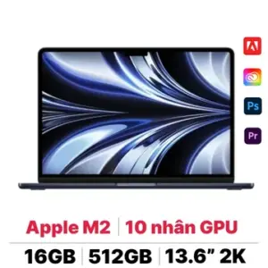 Apple MacBook Air M2 2024 8CPU 10GPU 16GB 512GB Sạc 70W