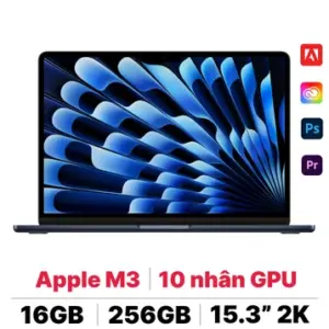 MacBook Air M3 15 inch 2024 16GB - 256GB sạc 70W