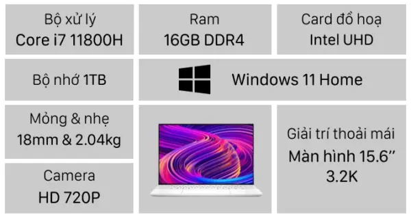 Laptop Dell XPS 9510 - Hình ảnh 2