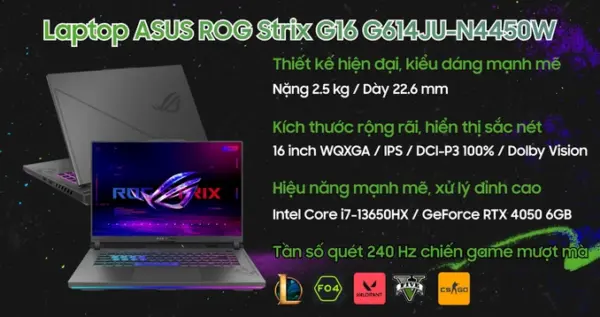 Laptop ASUS ROG Strix G16 G614JU-N4450W - Hình ảnh 2