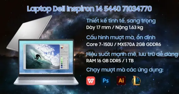 Laptop Dell Inspiron 14 5440 71034770 - Hình ảnh 2