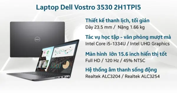 Laptop Dell Vostro 3530 2H1TPI5 - Hình ảnh 2