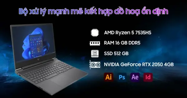 Laptop HP Gaming Victus 15-FB1023AX 94F20PA - Hình ảnh 3