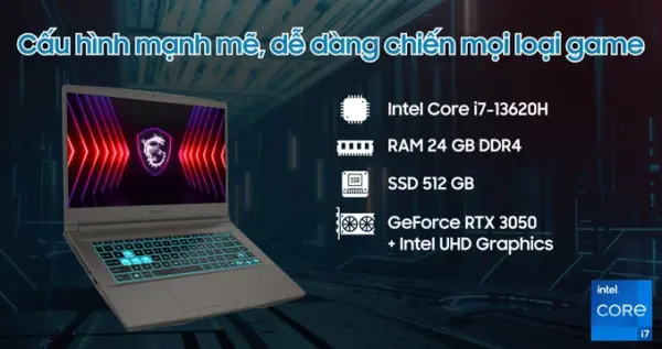 Laptop MSI Gaming Thin 15 B13UC-1411VN V2 - Hình ảnh 3