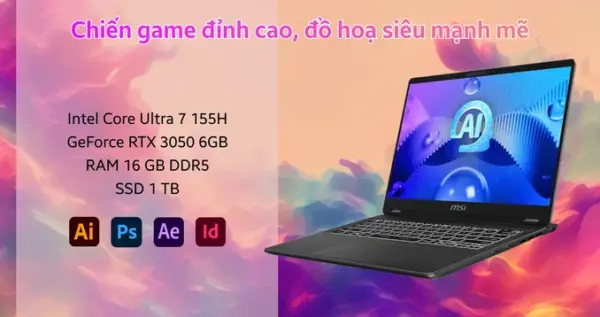 Laptop MSI Prestige 14 AI Studio C1UDXG-058VN - Hình ảnh 3